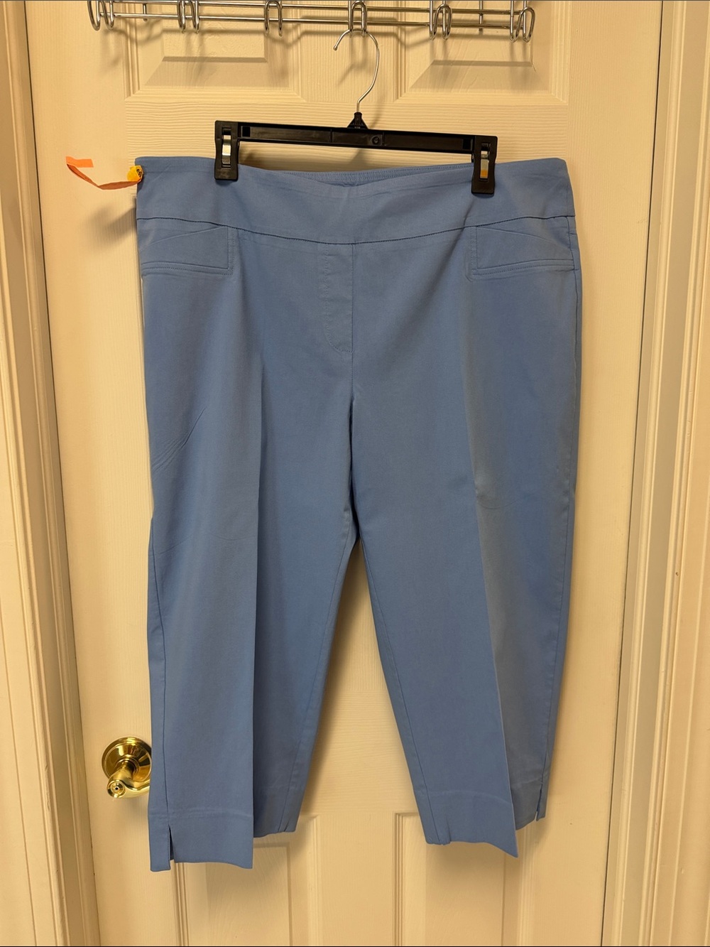Zac & Rachel Light Blue Pull-On Capri Pants, 18 W